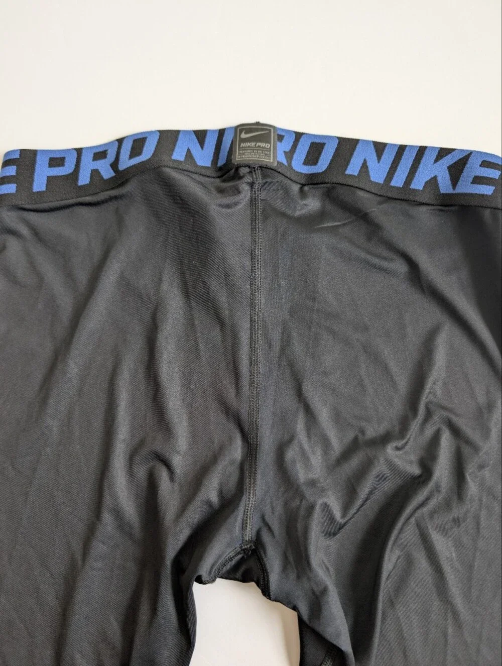 Nike Pro Dri-FIT Men's Compression Leggings Stretch Pull On Black Blue M